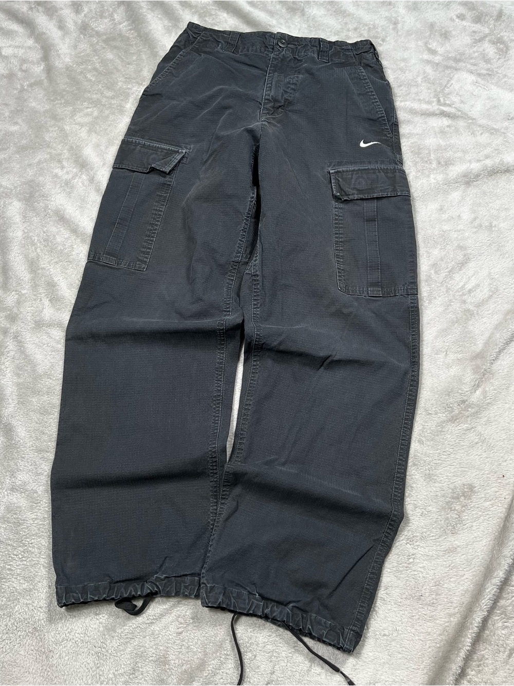 Nike SB Kearny Cargo Ripstop Pants Mens 26x30 Black Baggy Skater FD0401 010